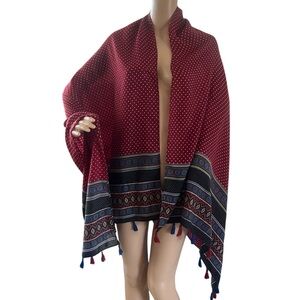Women’s Shawls Wrap Lined Blend Tassels elegant classic design